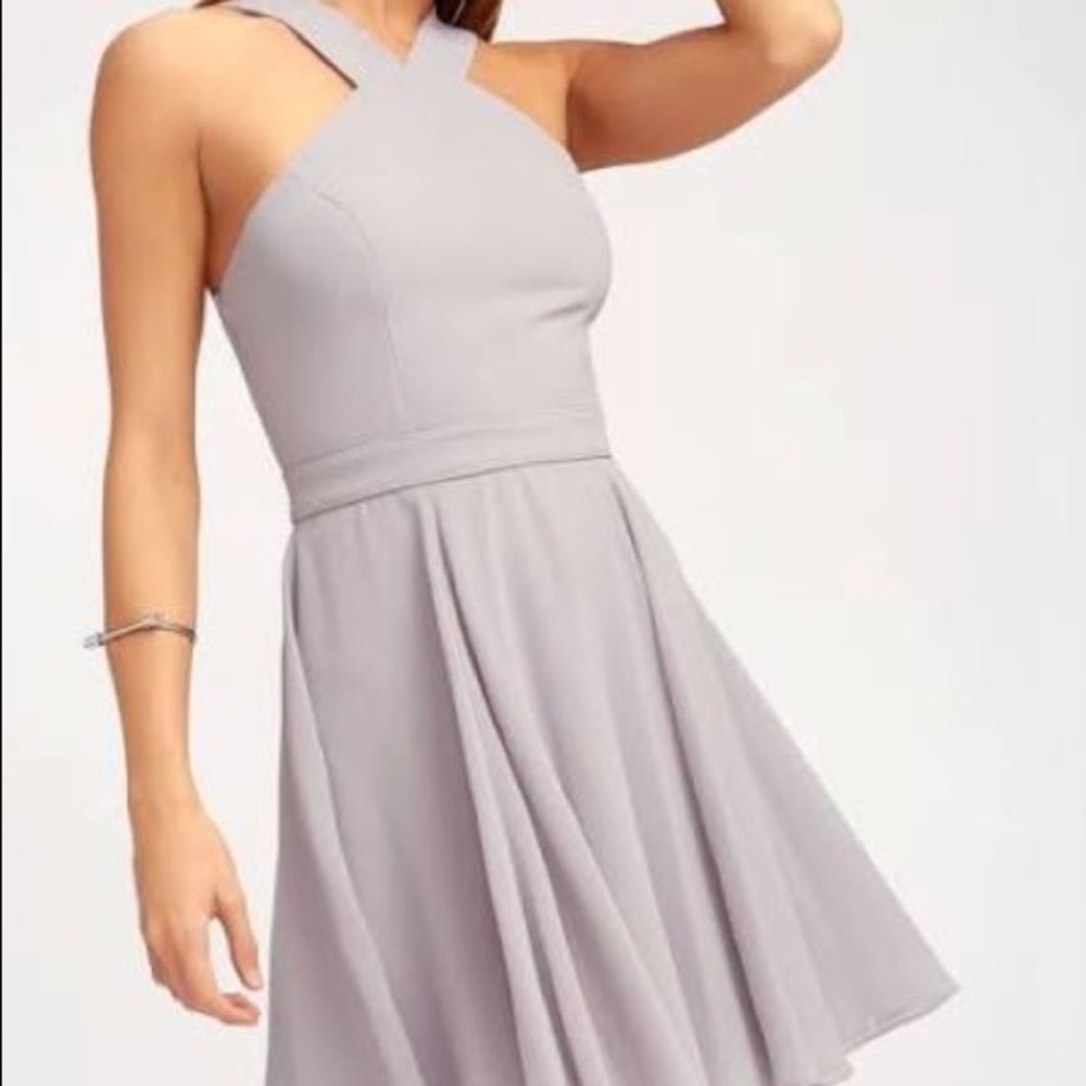Gray Midi swing dress